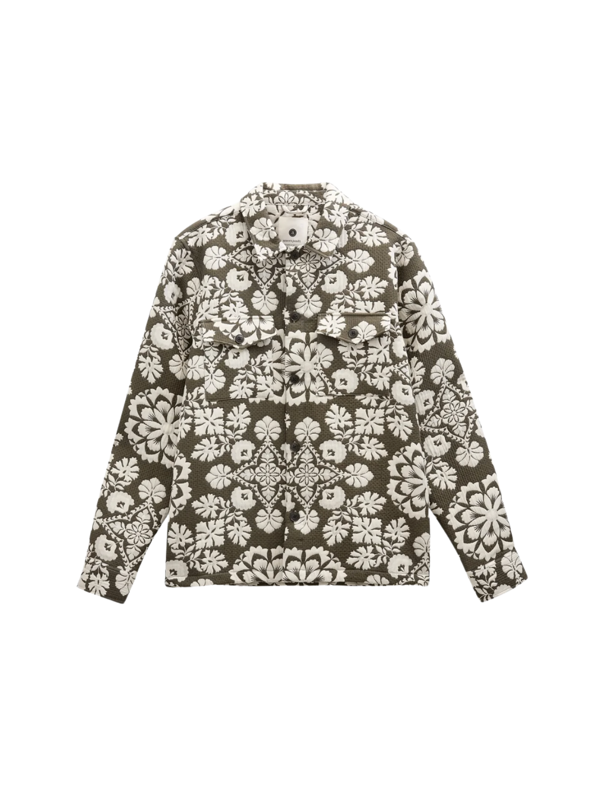 Anerkjendt Oscar Flower Jacq Overshirt in Forest Night