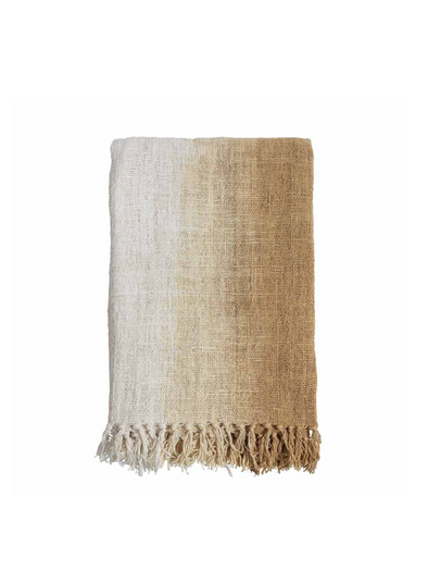 Cotton Throw in Gradient Jute from Original Home