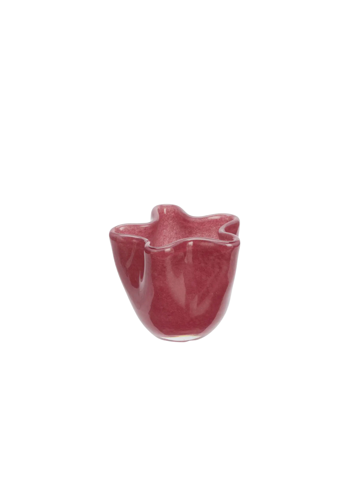 Madam Stoltz Glass Vase Maroon