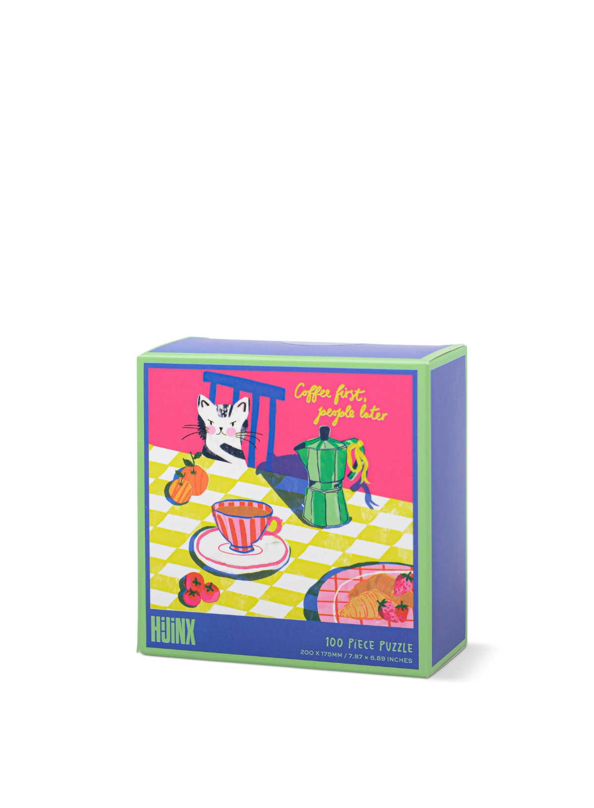 Designworks Ink Hijinx 100 piece Puzzle- Coffee First Cat