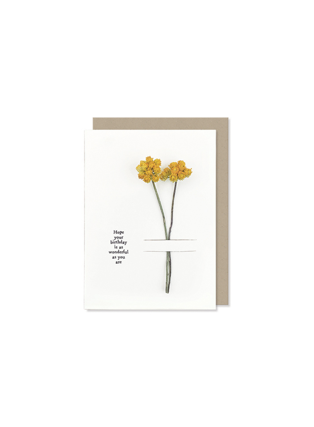 East of India Dried flower card Birthday
