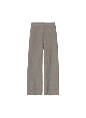 Amara Wide Leg Trousers in Beige Stripes from Yerse