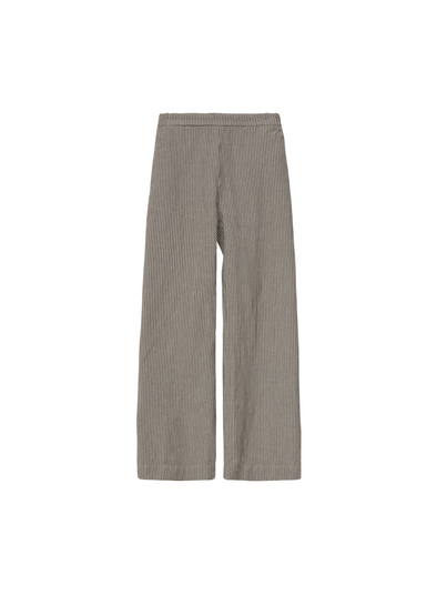 Amara Wide Leg Trousers in Beige Stripes from Yerse