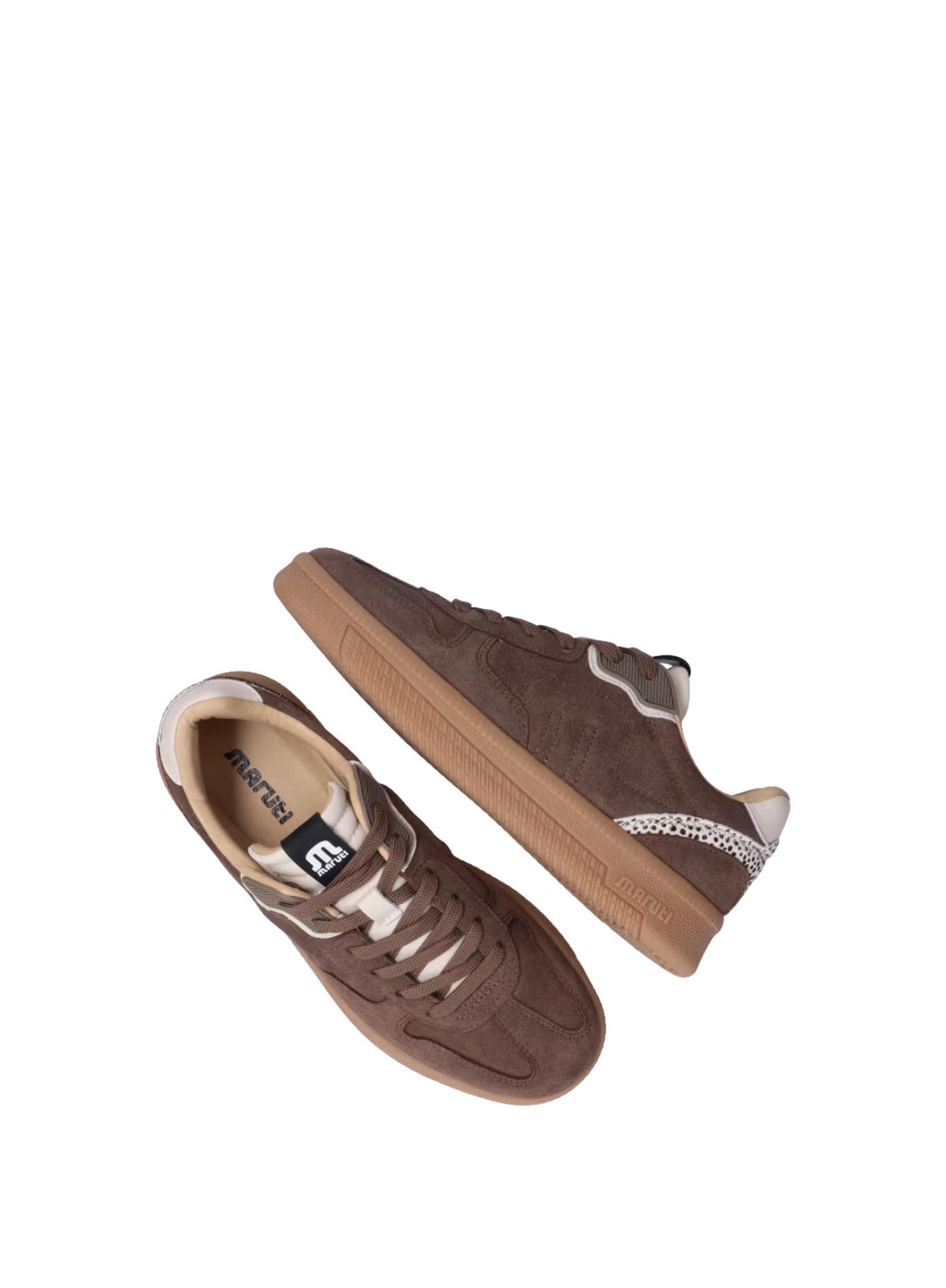 Yale Suede Brown in Almond Pixel Off White from Maruti