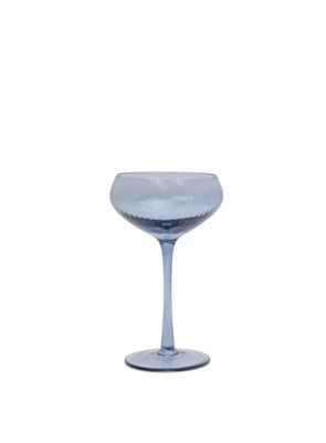 The Lou Coupe Glass Set of 2 in Blue from Designworks Ink