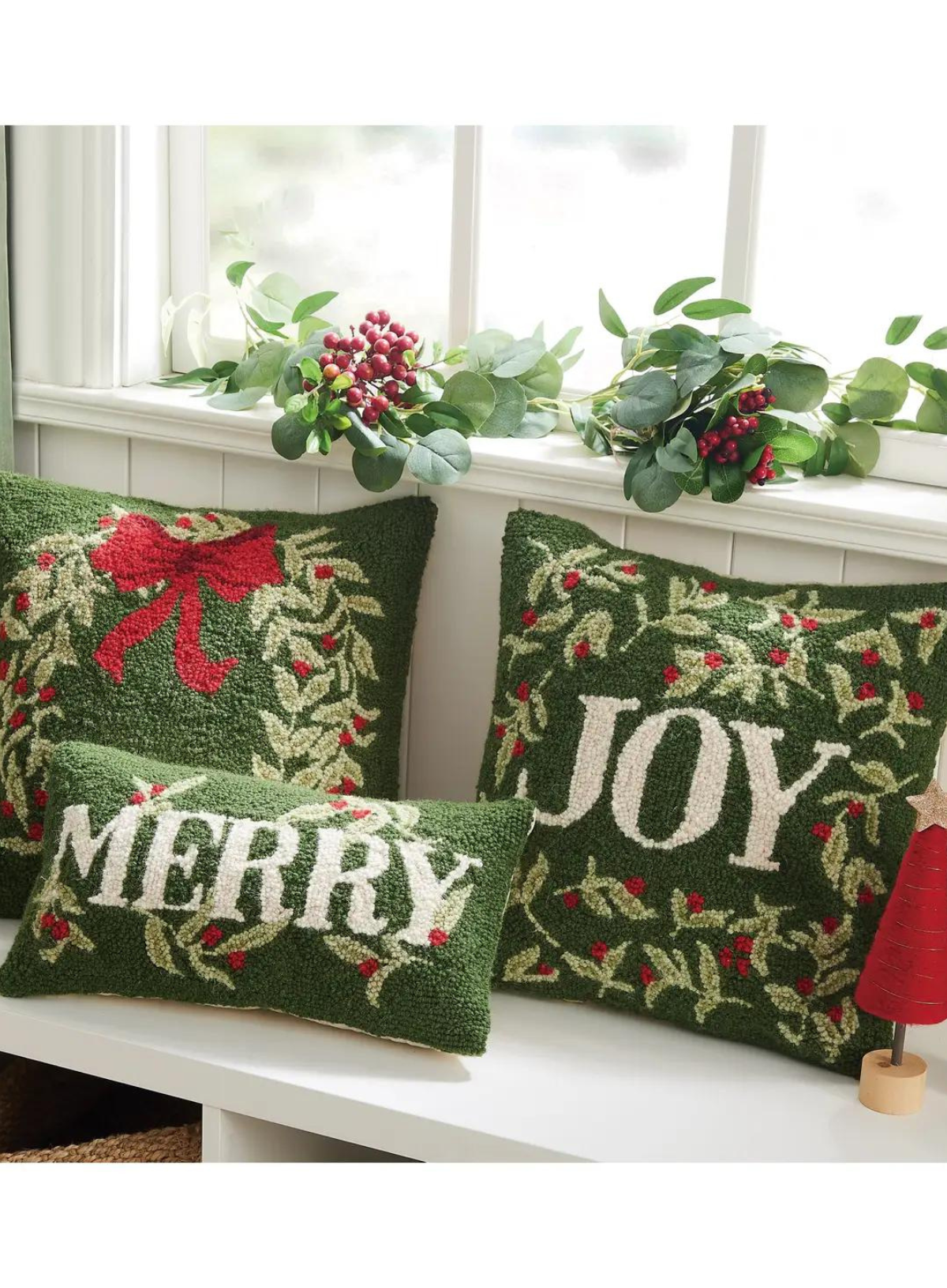 Holiday Merry Hook Cushion from Peking Handicraft
