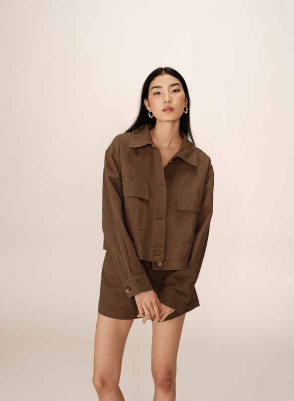 Polette Jacket in Kaki from Grace & Mila