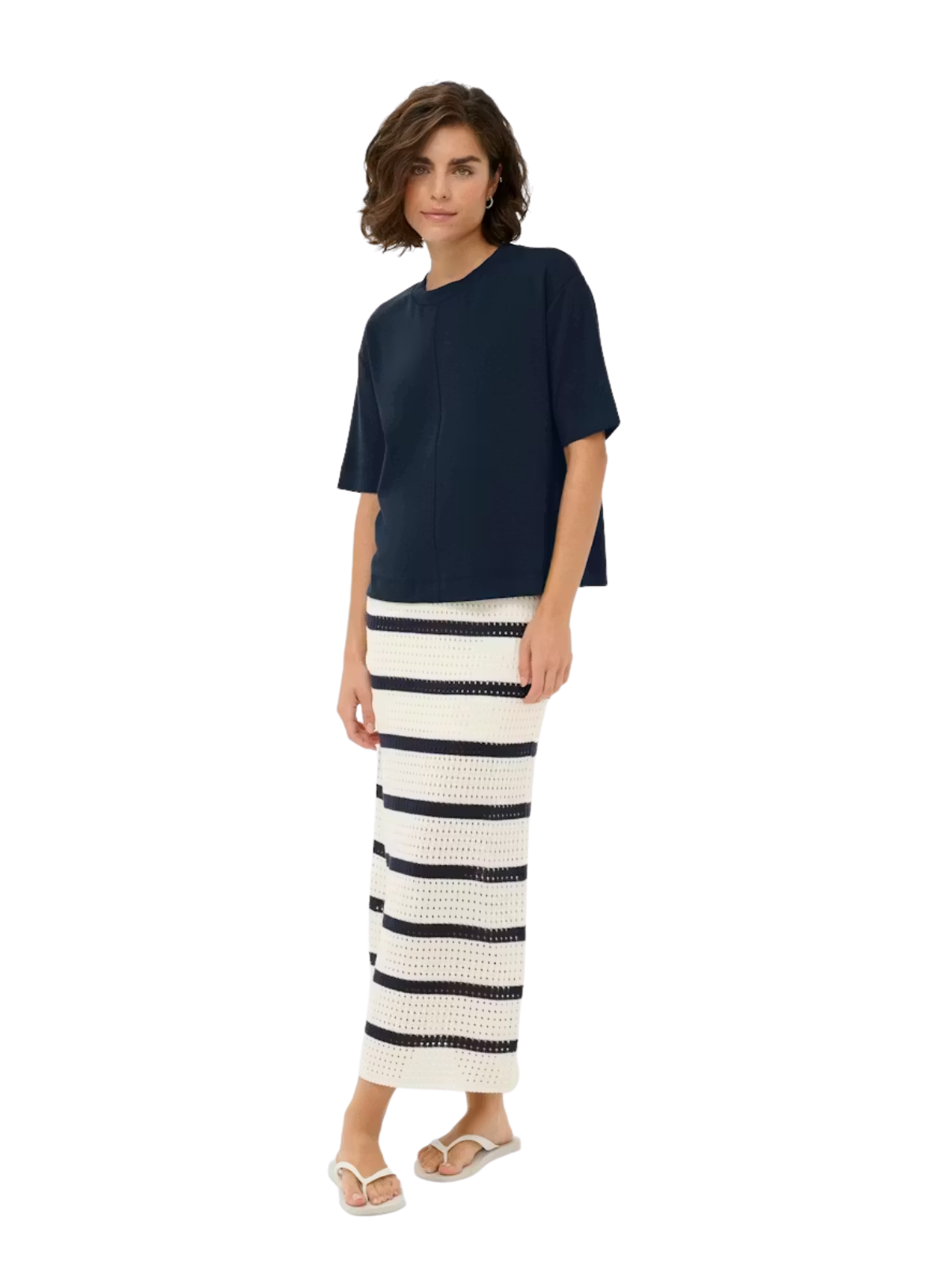 Kaffe Annie T Shirt in Midnight Marine
