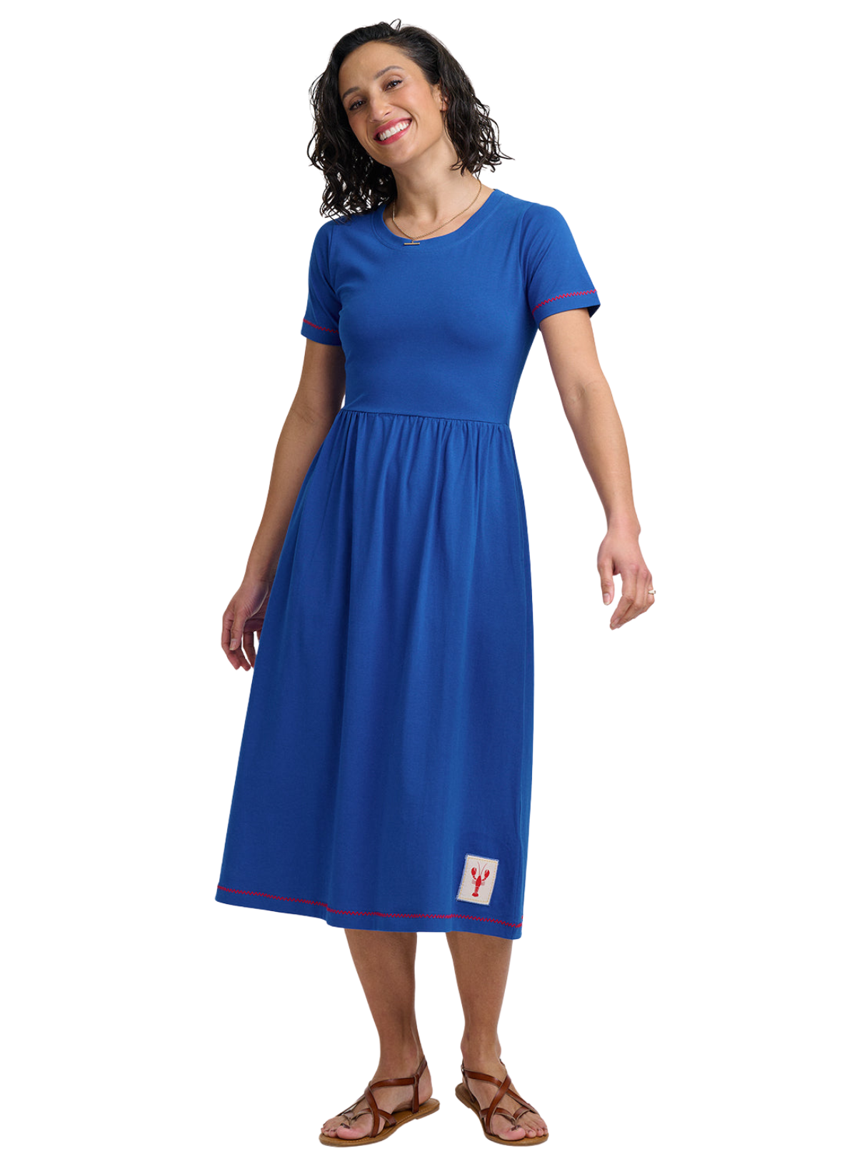 SugarhillI Ida Jersey Midi Dress Blue Lobster