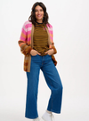 Yvette Cardigan in Multi Ombre Stripe from Sugarhill