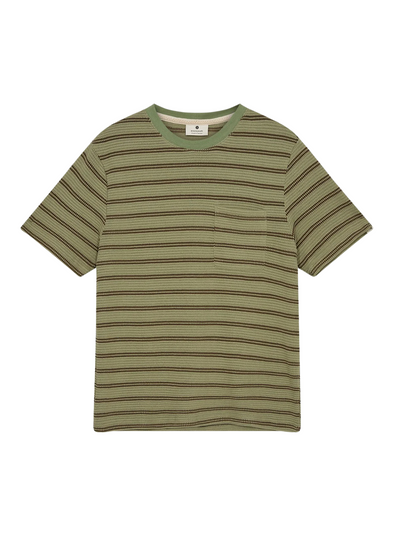 Kikki Jacq Stripe Tee in Sage from Anerkjendt