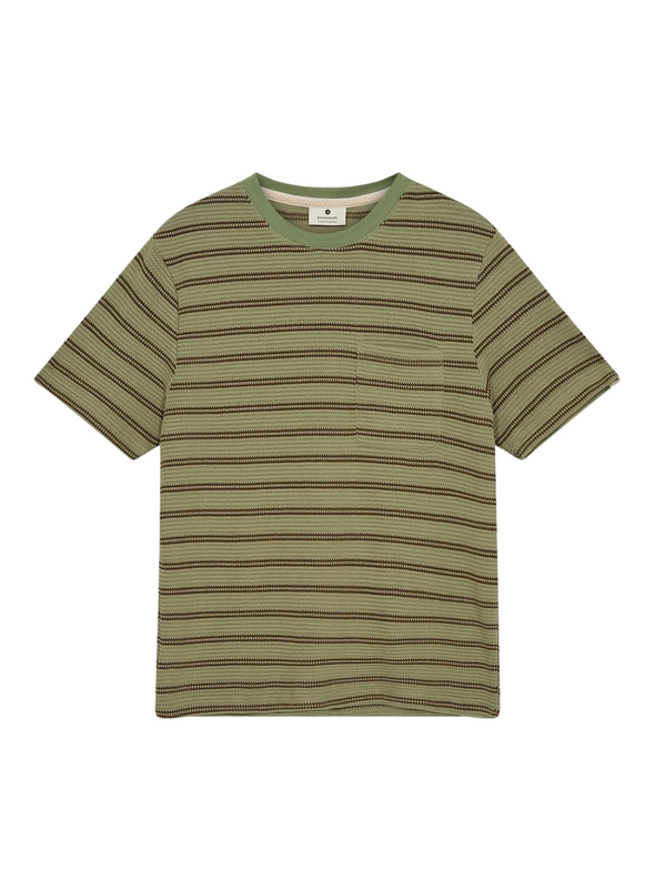 Kikki Jacq Stripe Tee in Sage from Anerkjendt