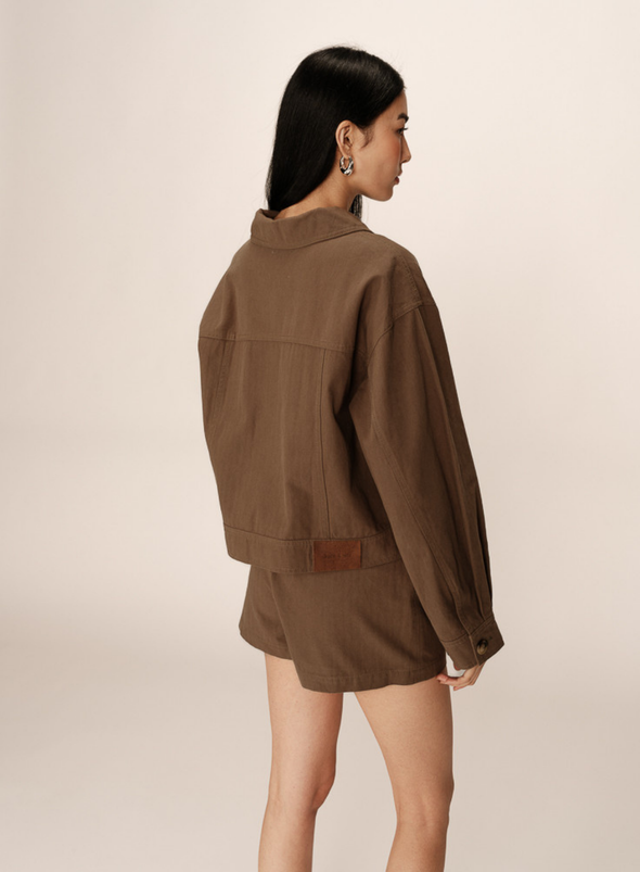 Polette Jacket in Kaki from Grace & Mila