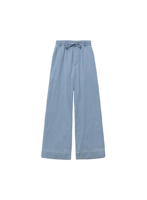 Lago Wide Leg Trousers in Sky Blue from Yerse