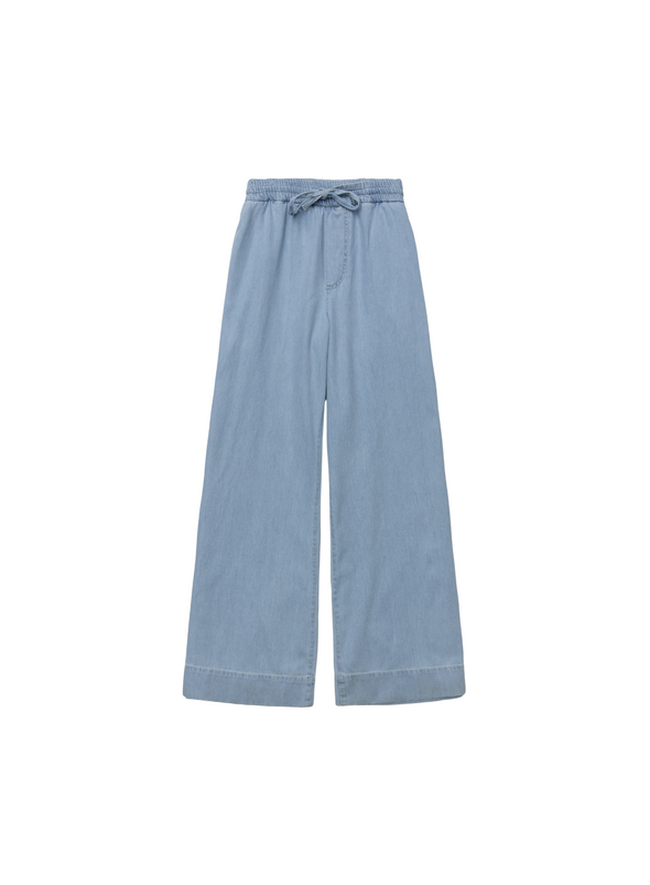 Lago Wide Leg Trousers in Sky Blue from Yerse