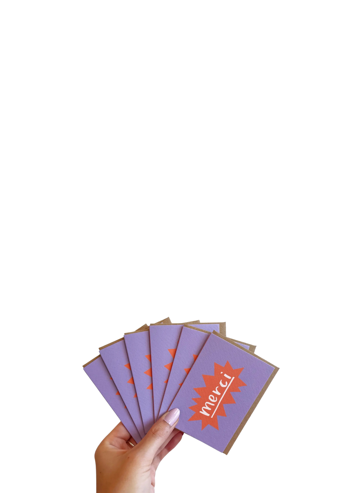 Pack of 6 Mini Merci Cards A7 Thanks from Rumble Cards
