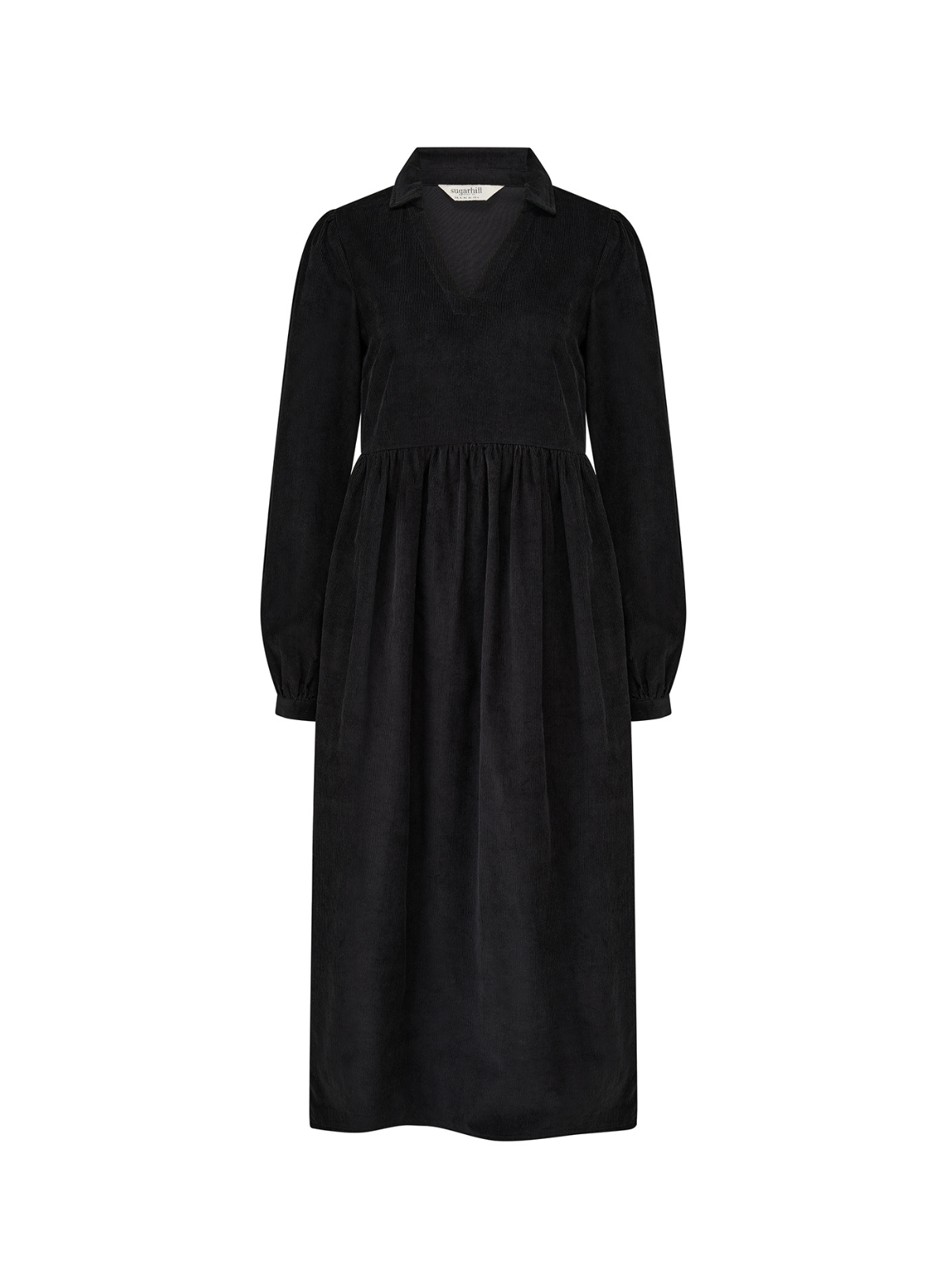 Sugarhill Brighton Adrianna Midi Smock Dress in Black