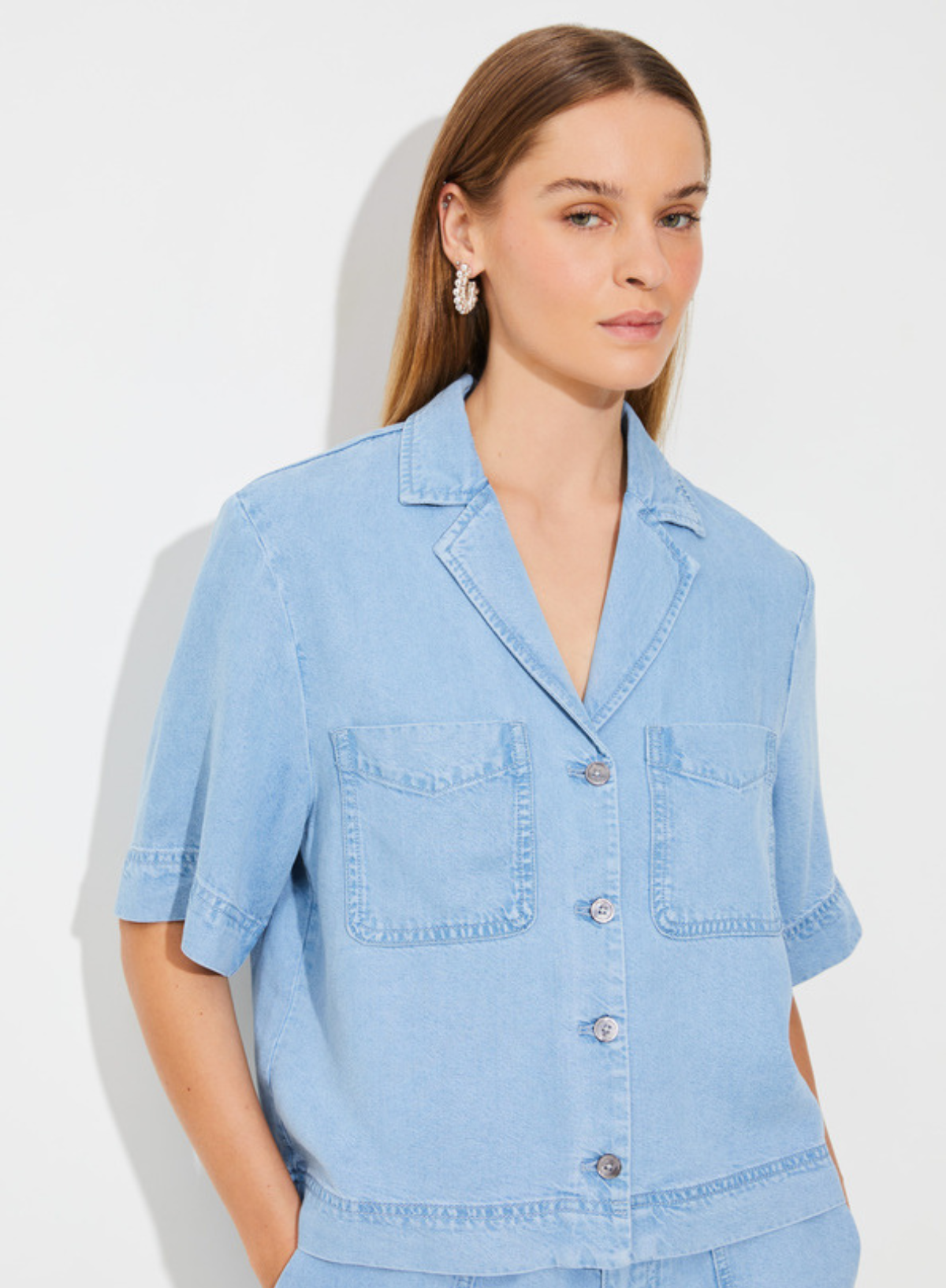 Laban Shirt in Jeans Clair from Suncoo