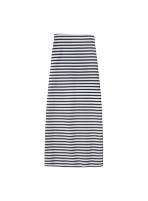 Sara Midi Skirt in Ecru+Navy Stripes from Yerse