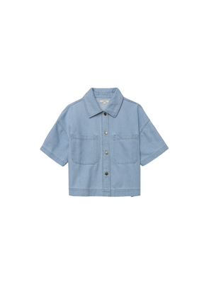 Lago Denim Shirt in Sky Blue from Yerse