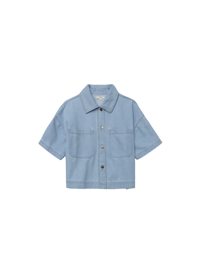 Lago Denim Shirt in Sky Blue from Yerse