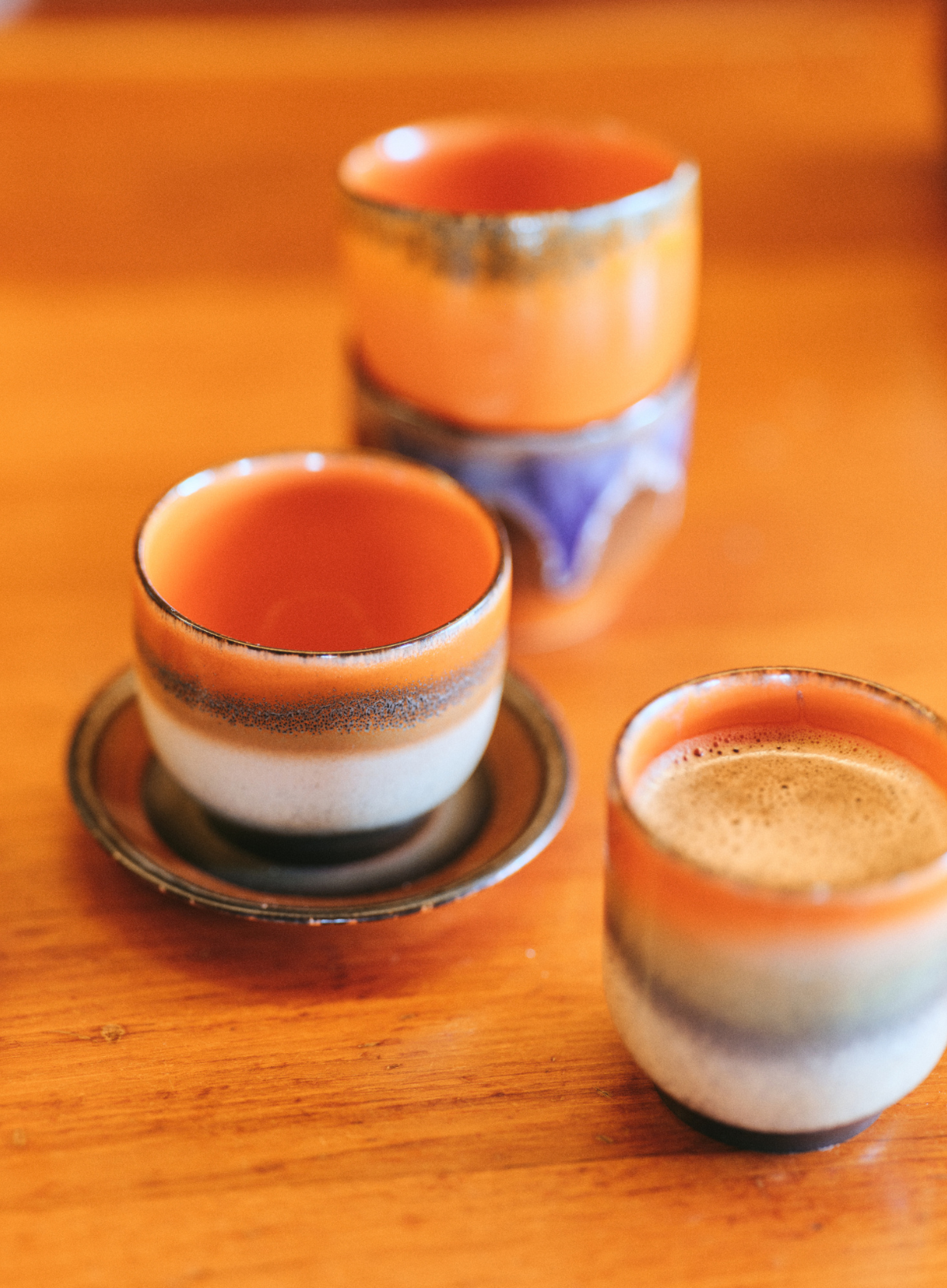 70's Ceramics Saucer in Dark Roast from HK Living