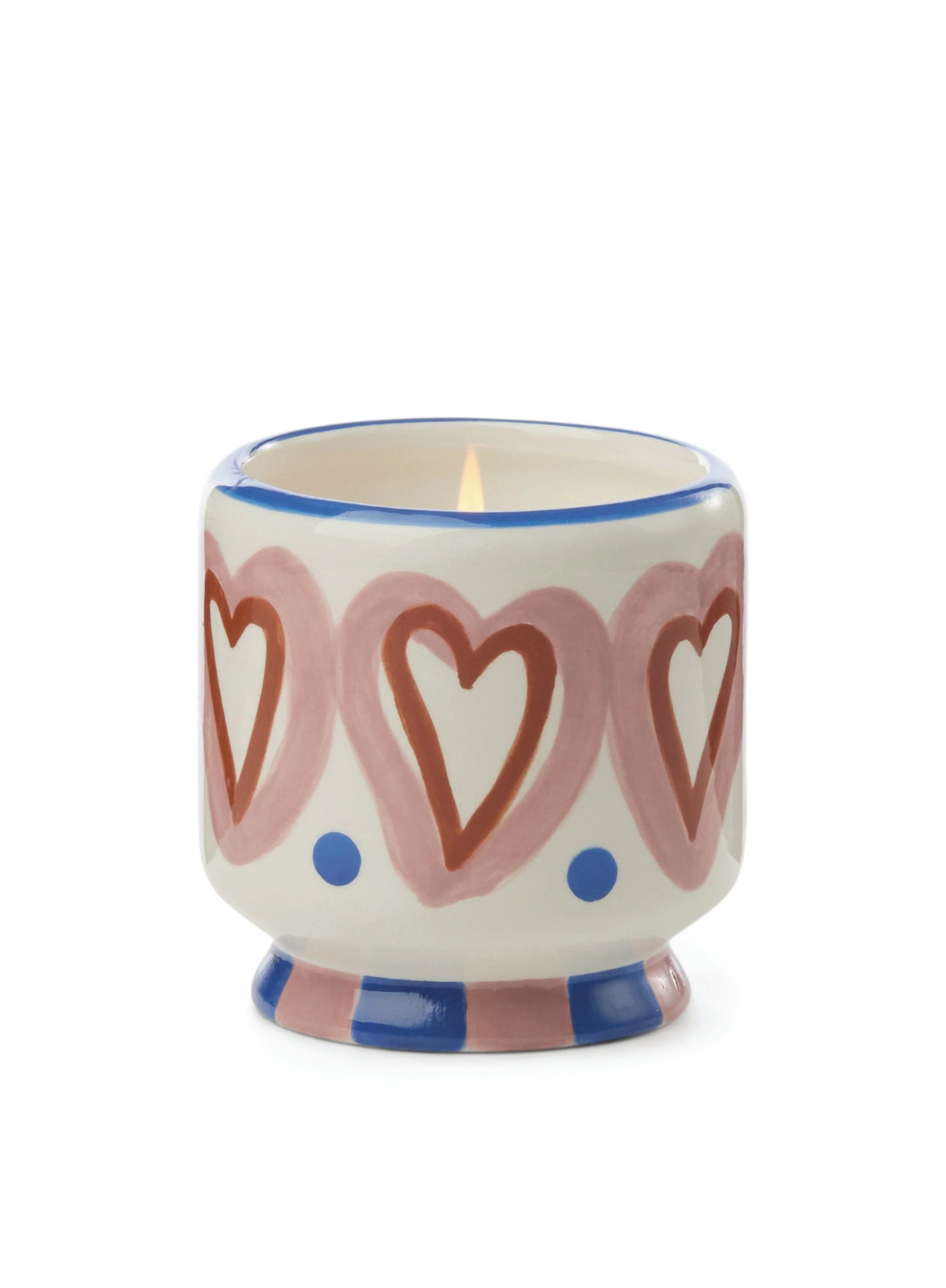 Adopo 8oz Hearts Ceramic Candle Rosewood from Paddywax
