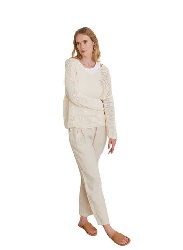 Taormina Trousers in Beige from Yerse