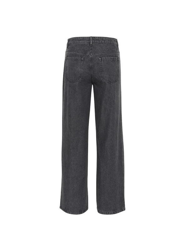 Khloe Pintuck Jeans in Medium Grey Denim from Kaffe