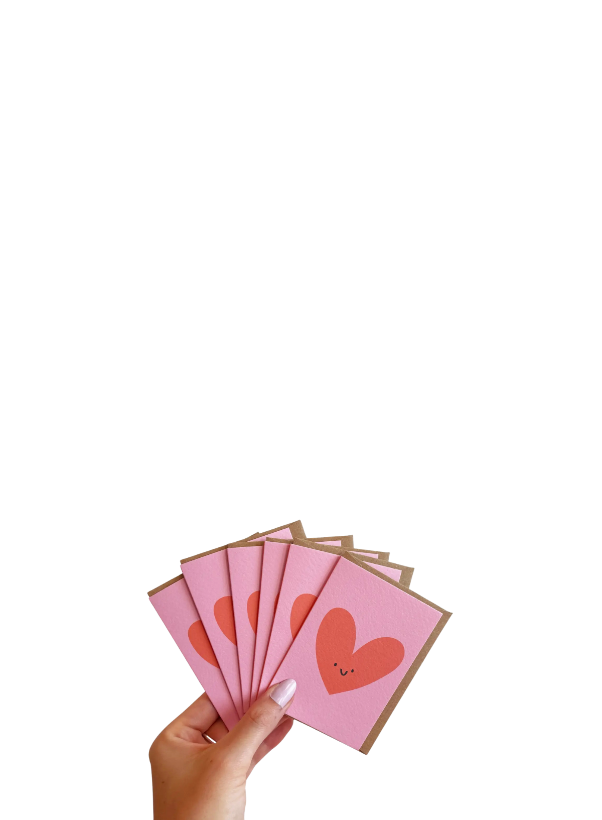 Pack of 6 Mini Love Heart Cards A7 from Rumble Cards