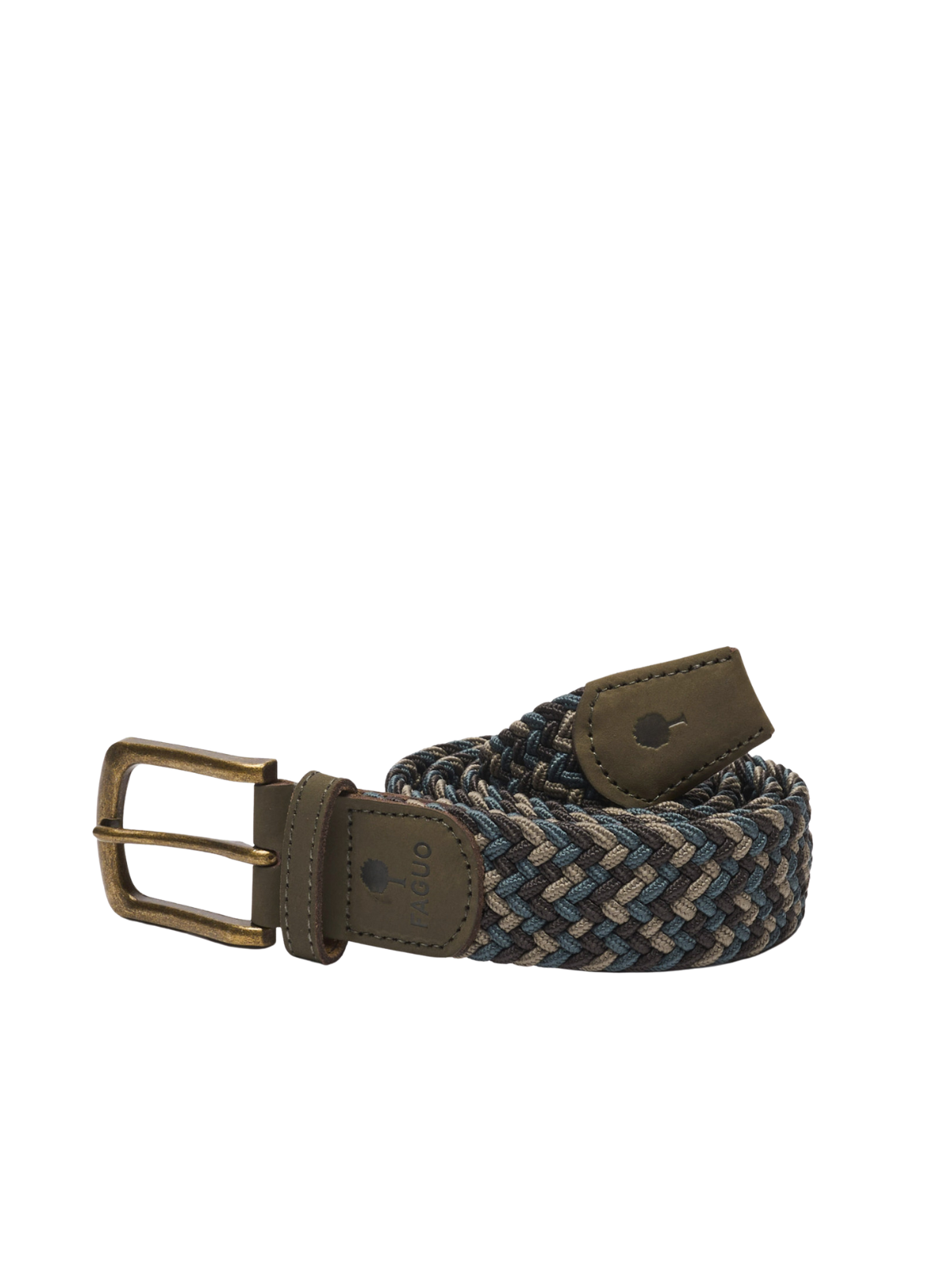 Classic Belt Woven in Blue+Beige from Faguo