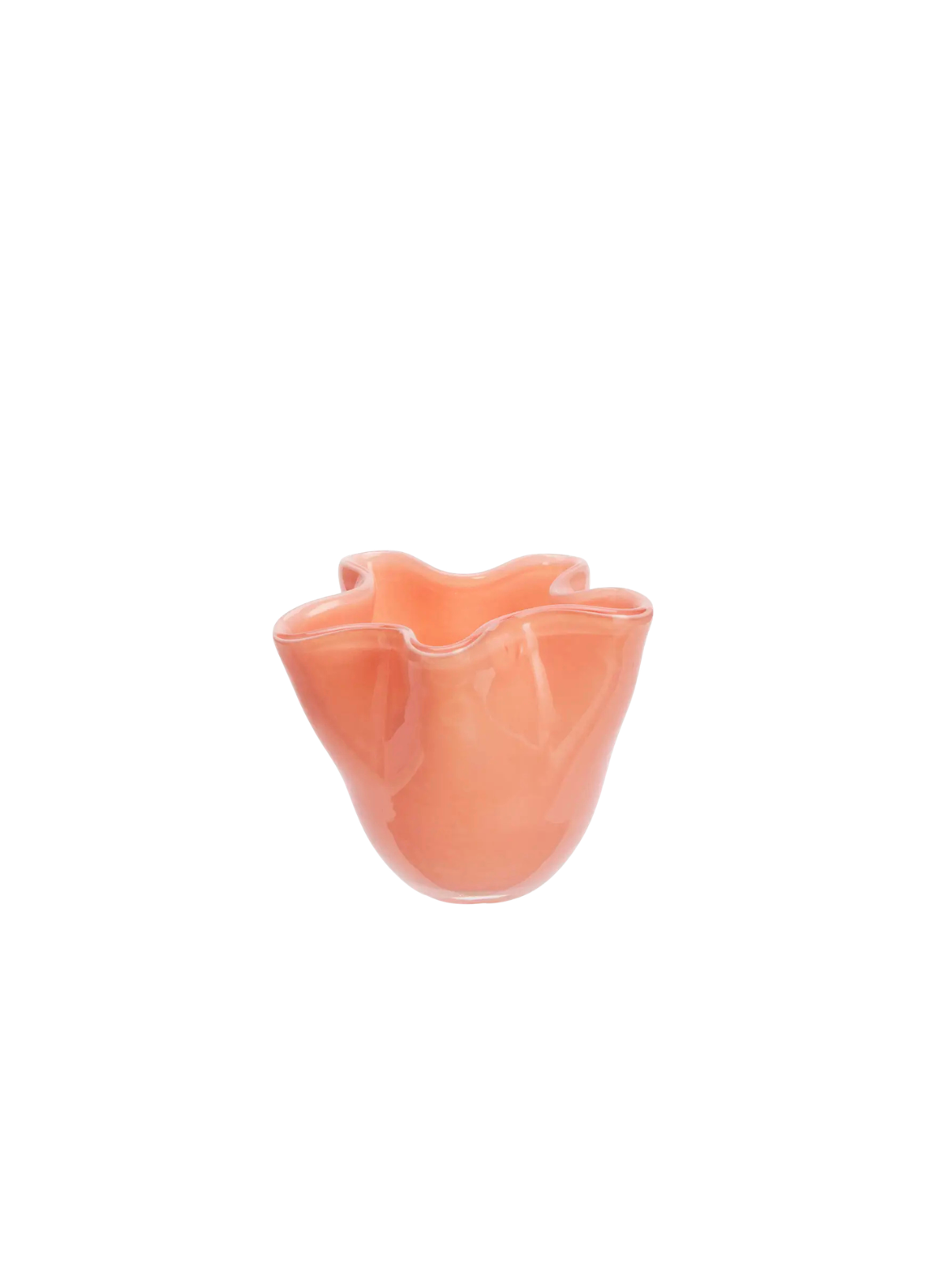 Madam Stoltz Coral Pink Glass Vase
