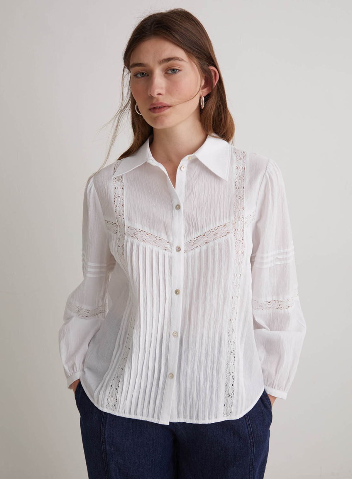 Violet Shirt in White from Yerse