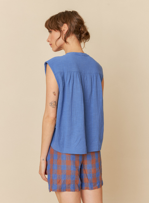 Sleeveless Top in Cobalt Blue from Indi & Cold