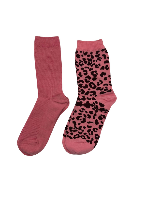 Leopard & Pink Barcelona Sock Box Duo from Sixton