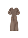 Procida Puff Sleeve Dress in Khaki from Yerse