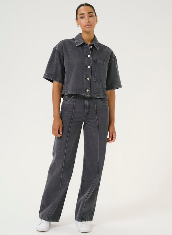 Khloe Denim Shirt in Medium Grey Denim from Kaffe