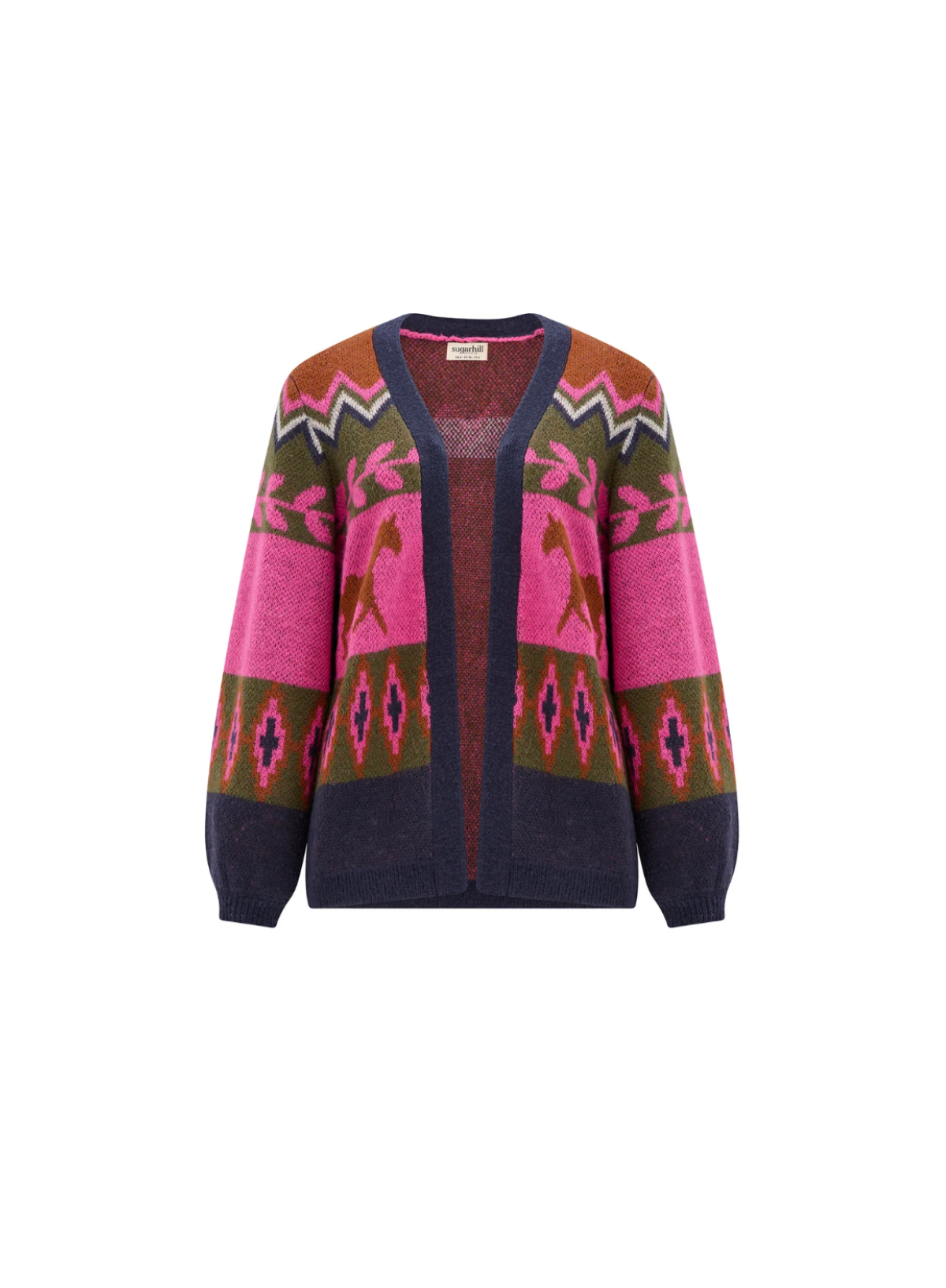 Sugarhill Yvette Cardigan in Multi Running Horses