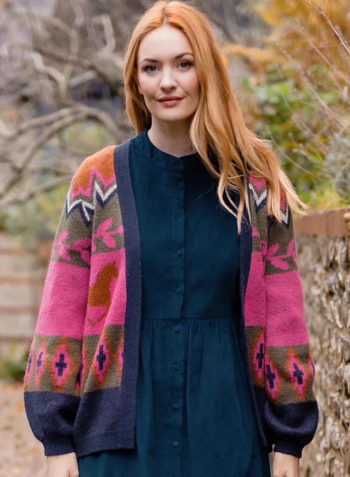 Sugarhill Yvette Cardigan in Multi Running Horses