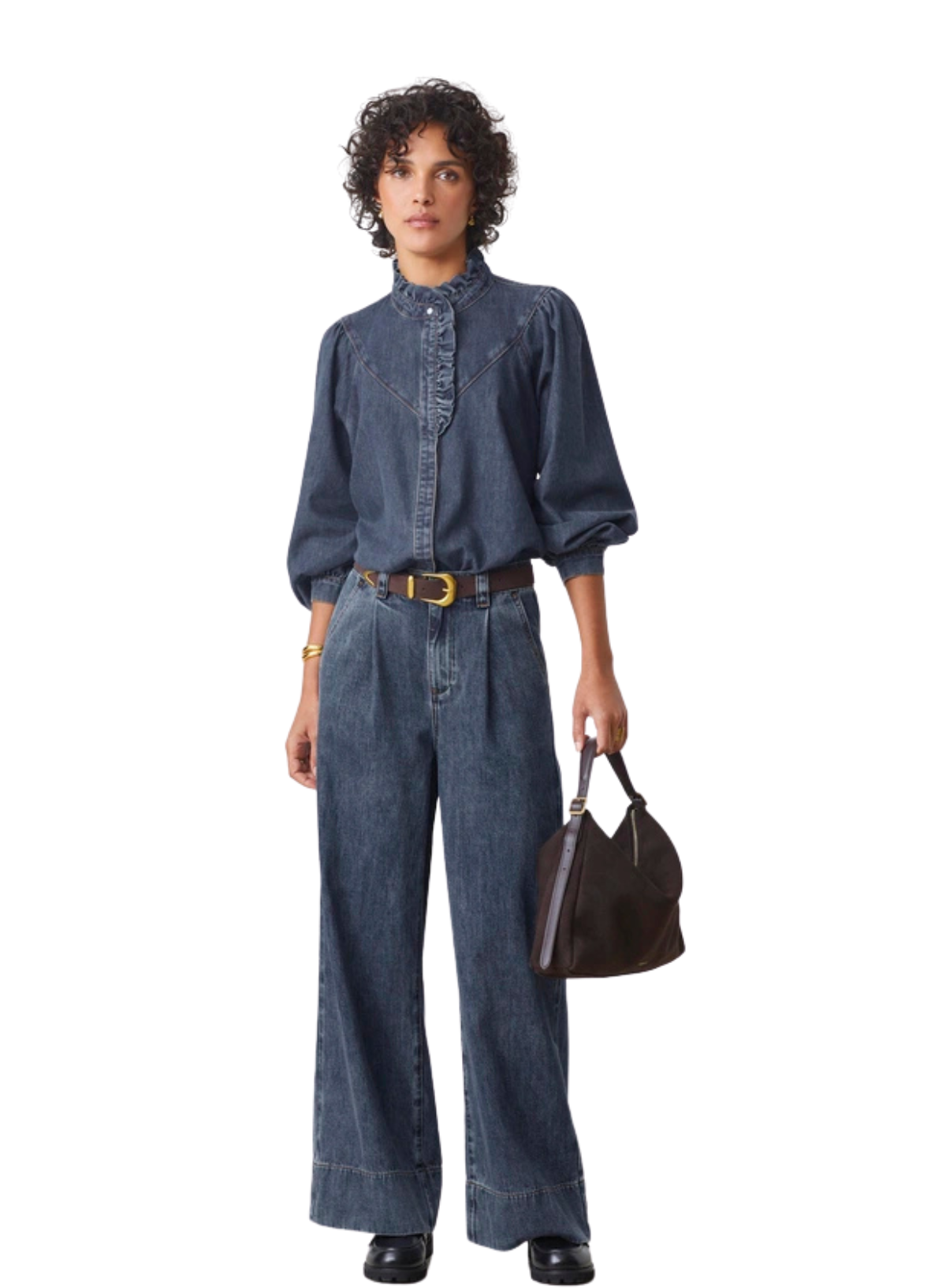 Lively Shirt in Denim Blue from Suncoo