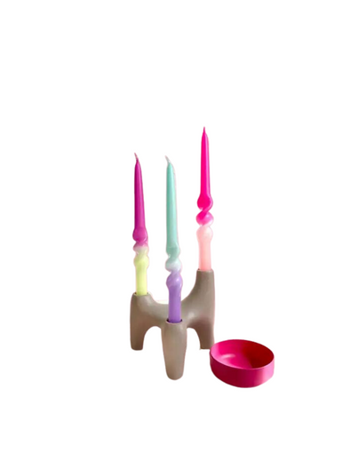 Dip Dye Swirl Yummy Dragonfruit Candles from Pink Stories