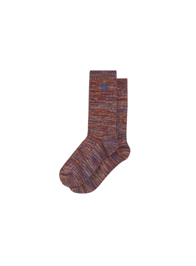 Chunky Marl Sock in Twisted Burgundy from Wax London