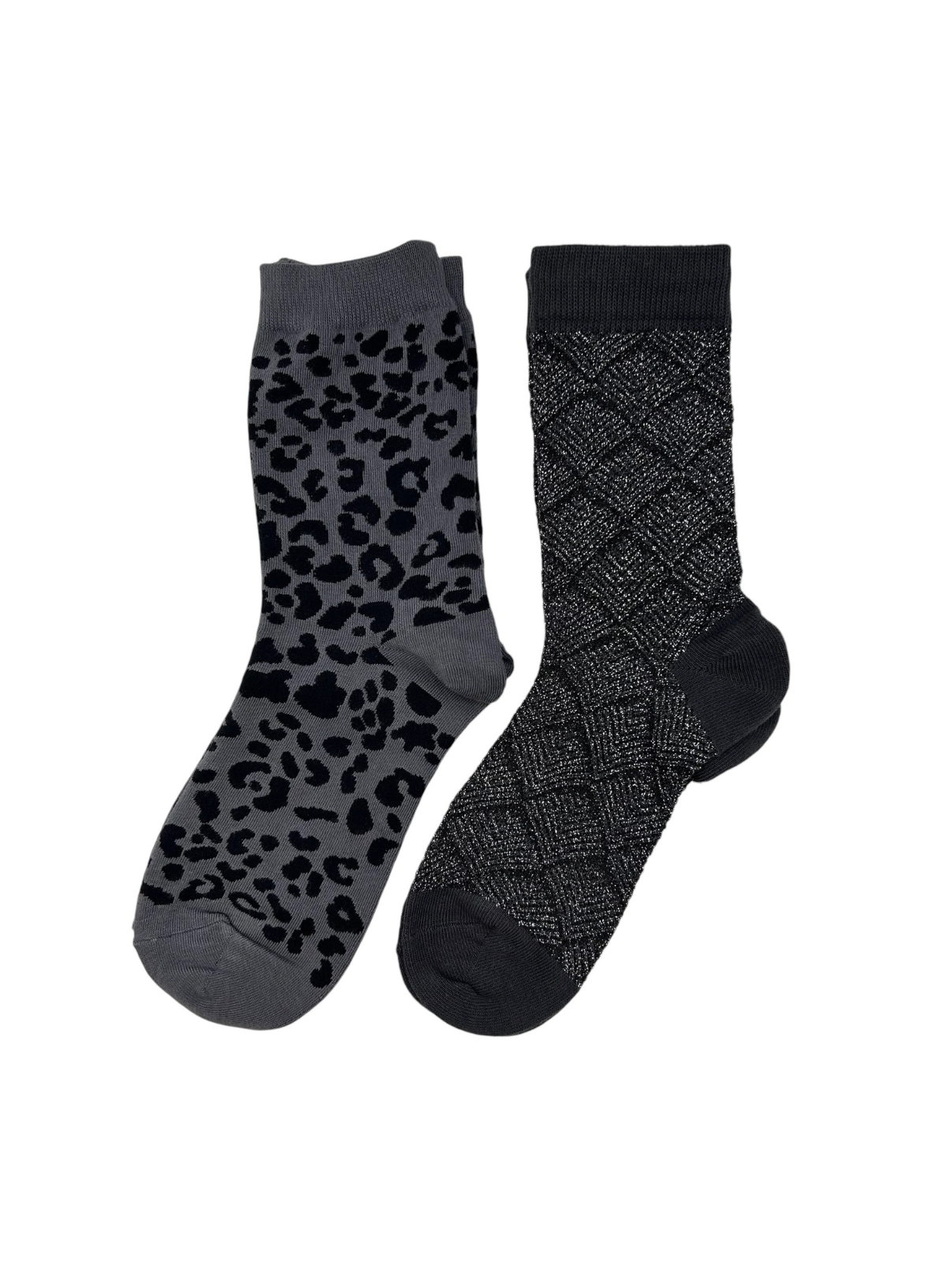Leopard and Paris Charcoal Sock Box Duo from Sixton