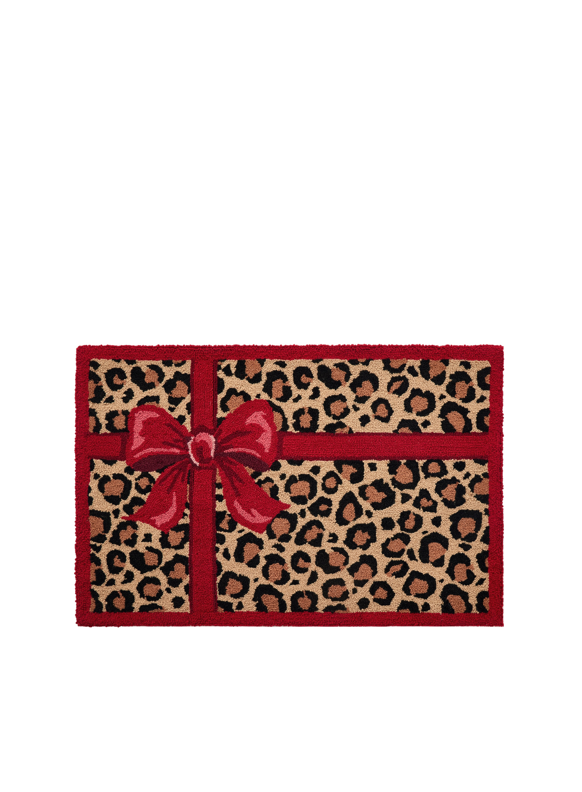 Leopard Christmas Hook Rug from Peking Handicraft