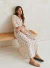 Mati Long Dress in Ecru Ikat from Yerse