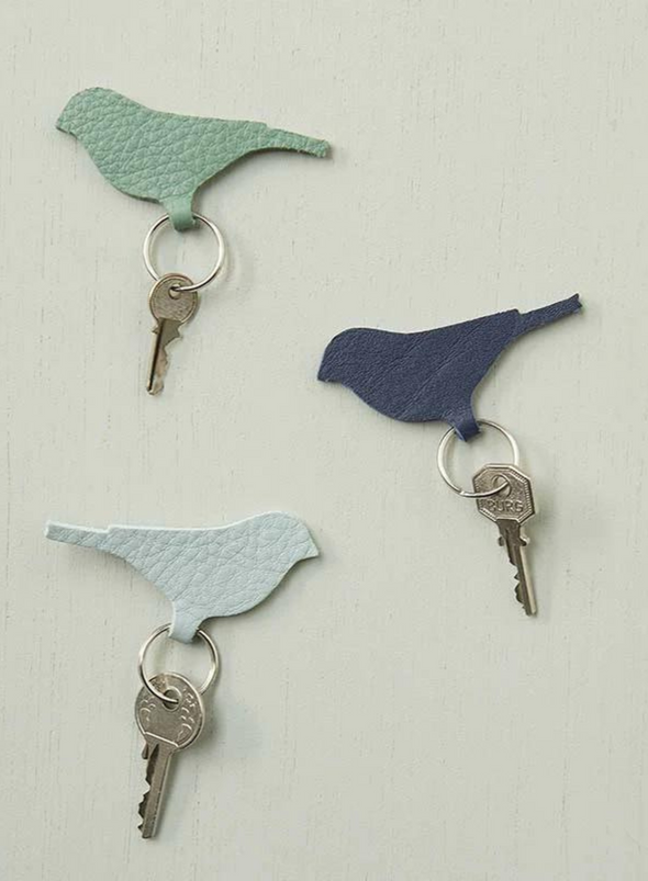 Mini Tweet Keyring in Faded Blue from Keecie