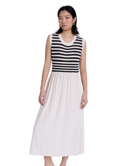 Two-Piece Dress with Sailor Stripes in Ivory from Skatïe