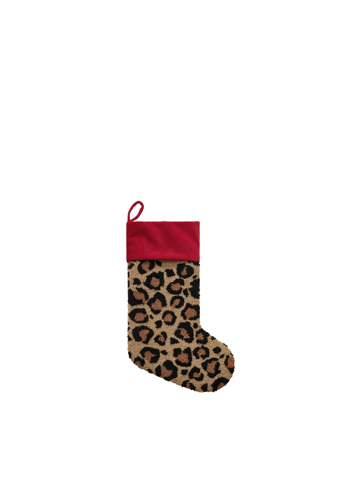 Leopard Christmas Hook Stocking from Peking Handicraft