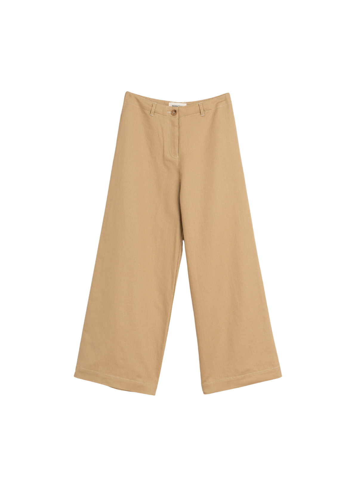 Wide Leg Trousers in Beige from Indi & Cold