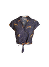 Peggy Top in Navy Tigers from Palava